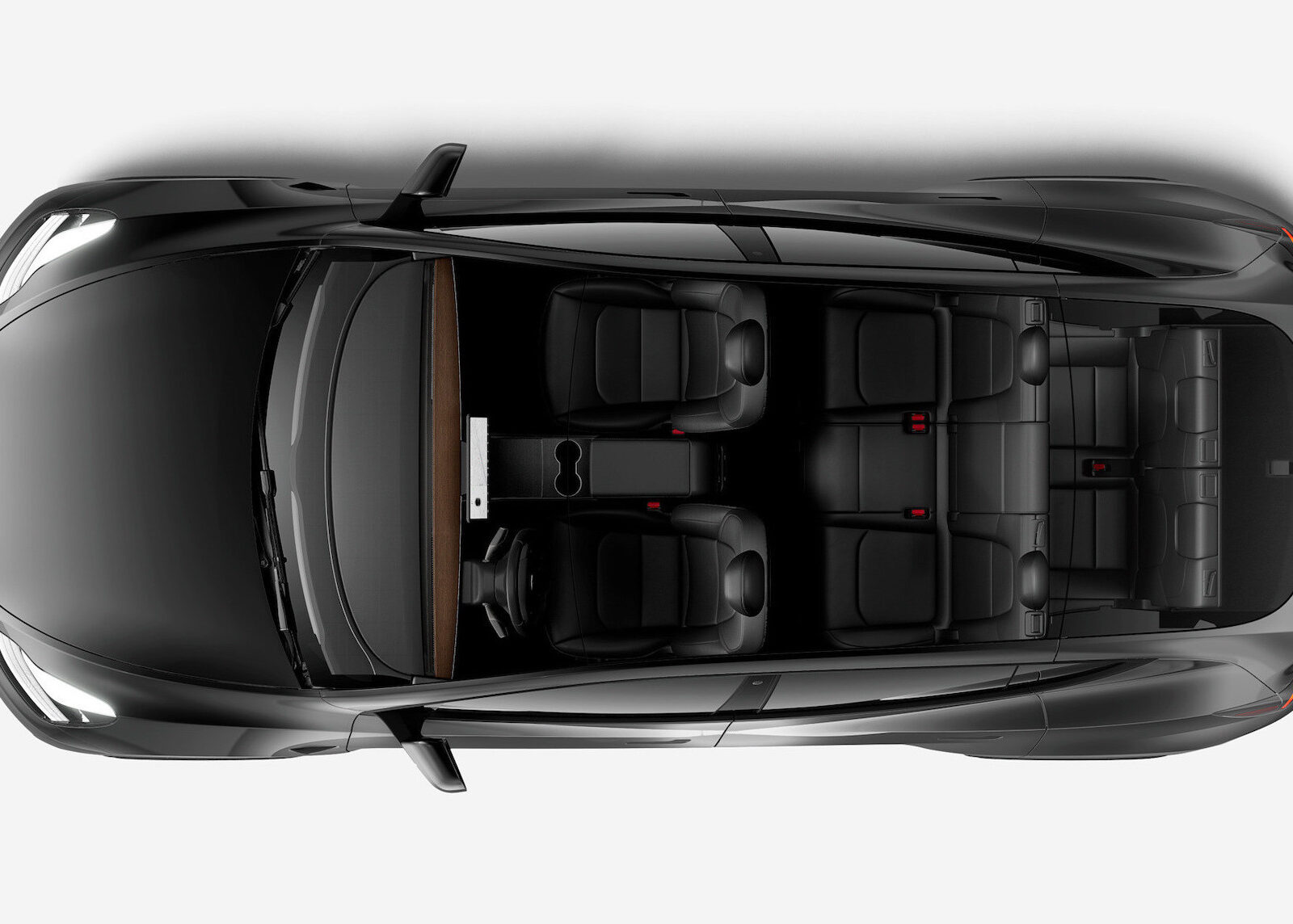 Tesla Model Y 7 Seats Variant top down view of interior - image courtesy of Tesla