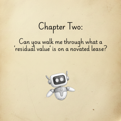 Can you walk me through what a 'residual value' is on a novated lease?