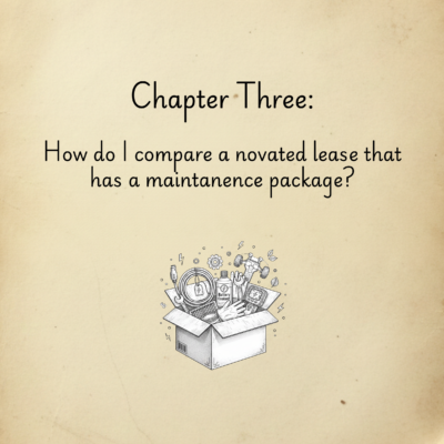 How do I compare a novated lease quote that includes a maintenance package?