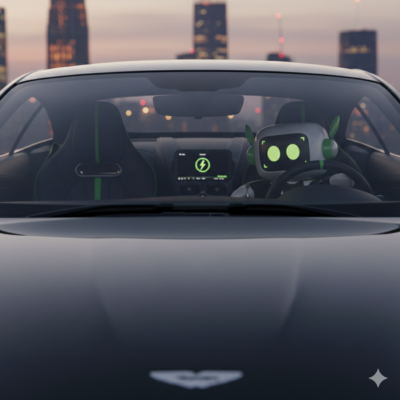 WhipSmart Mascot: Whip-E Drives Aston Martin
