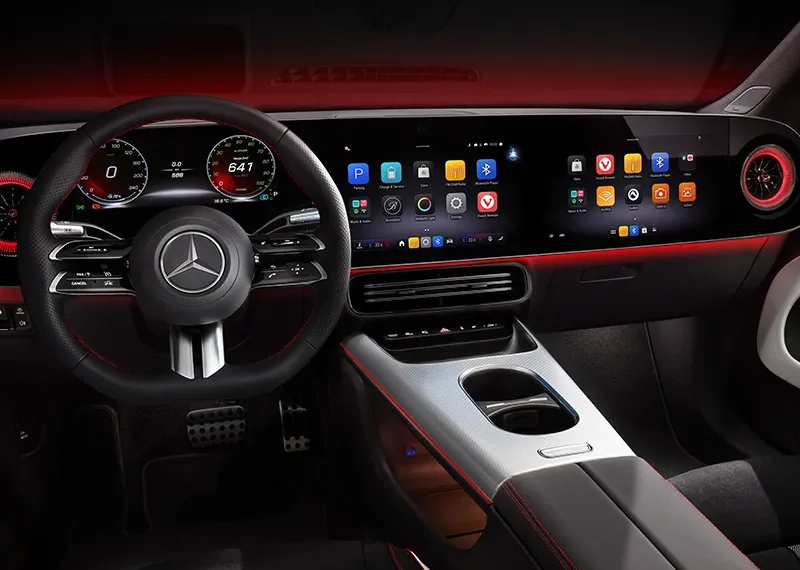 The interior of the Mercedes-Benz CLA marks a massive leap forward in cockpit technology. It is the first vehicle to fully leverage the new Mercedes-Benz Operating System (MB.OS), which drives a highly advanced version of the MBUX digital dashboard.